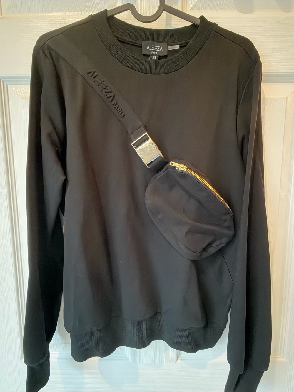 Aleeza Paris Black Long Sleeve with Crossbody Pouch